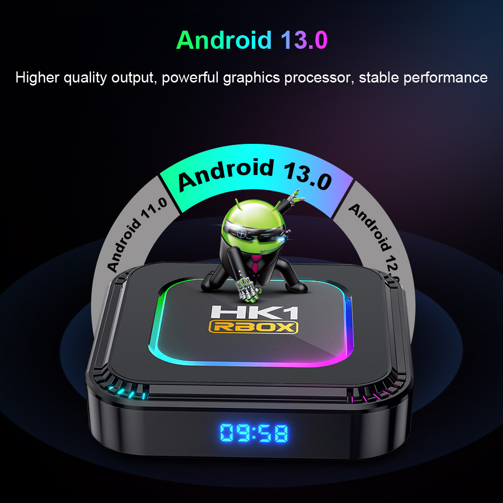RK3528 Smart TV Box Android 13 Quad Core Cortex A53 دعم 8K فيديو 4K HDR10+ Dual WiFi BT Google Voice 2G16G 4G 32G 64G