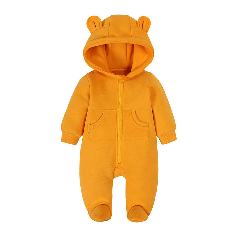 Thickened onesie baby clothes newborn baby pajamas fall and winter 2023 new animal styling feet crawling clothes