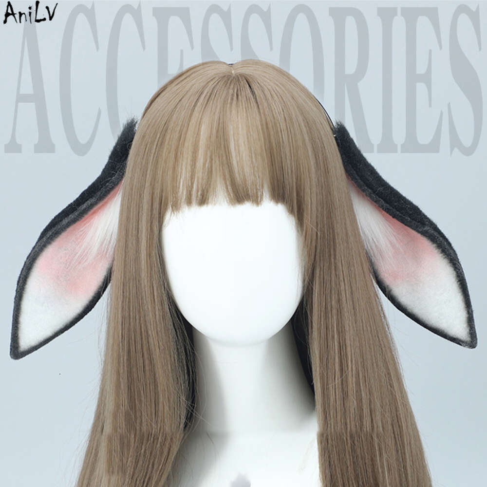 Ani Anime Meisje Suikerspin Dropped Ear Rabbit Hoofdband Bunny Pluche Dierenoren Hoofddeksels Cosplay cosplay