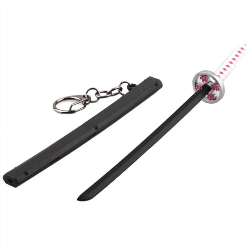 Demon Slayer Zwaard Sleutelhanger Japan Anime Demon Slayer Kimetsu no Yaiba Cartoon Kamado Tanjirou Blade Chaveio Wapens Rekwisieten Geschenken Mode-sieradenSleutelhangers anime