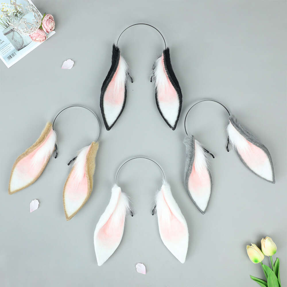 Ani Anime Meisje Suikerspin Dropped Ear Rabbit Hoofdband Bunny Pluche Dierenoren Hoofddeksels Cosplay cosplay