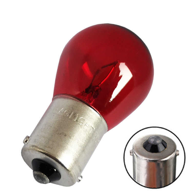 New PY21W 1156 BA15S Red Car Auto Scooter Indicator Break Parking Turn Light Bulb Lamp Halogen Lamp Bulb 12V Reversing Light