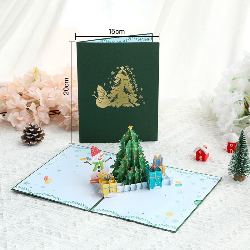 3D greeting card Idea Christmas Christmas Eve Business gift Message card Holiday greeting