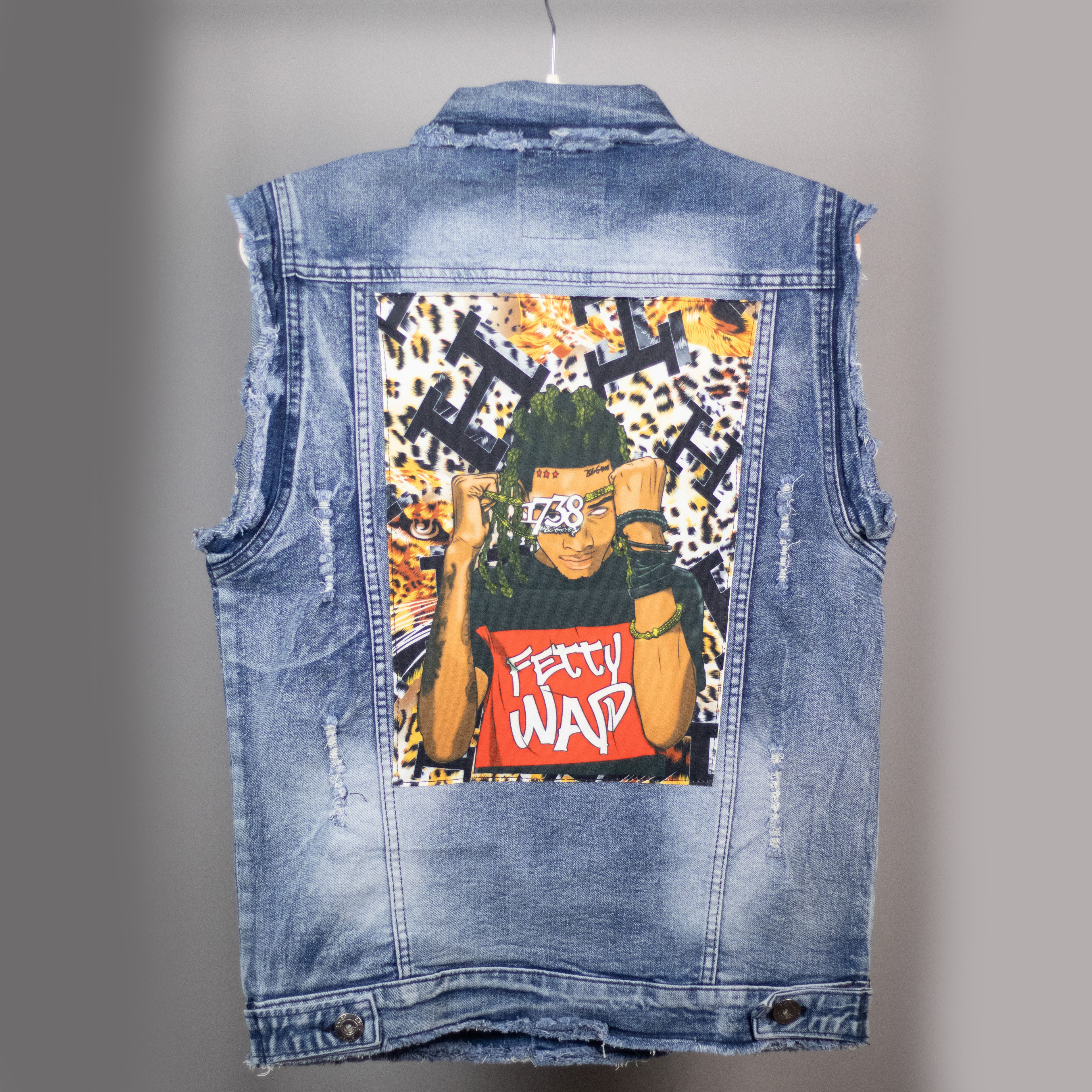 Veste en jean, veste en jean, fasion cool, style punk, couleur