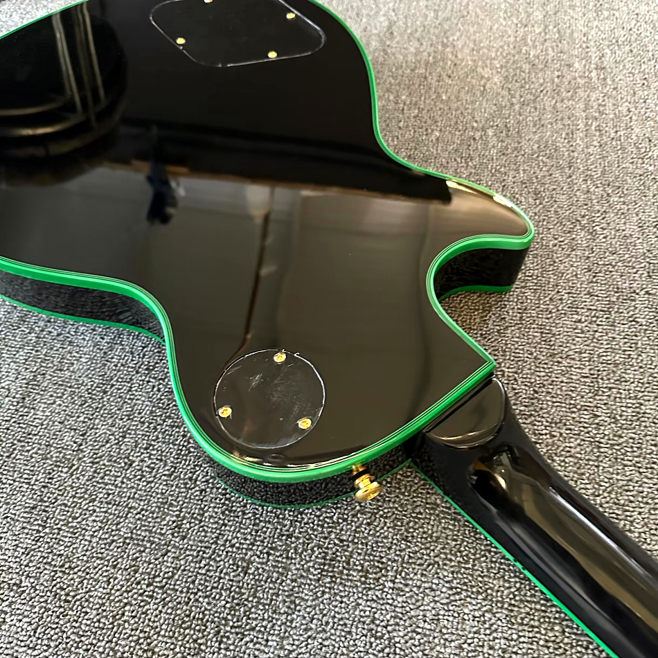 Loja personalizada, feita na China, guitarra elétrica de alta qualidade, hardware dourado, guitarra verde, frete grátis