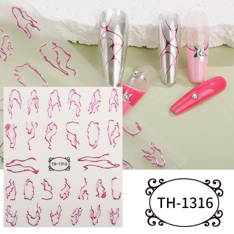 Gorąca sprzedaż 3D Floral Nail Art Transfer Water Transfer Naklejki kwiatowe liść manicure