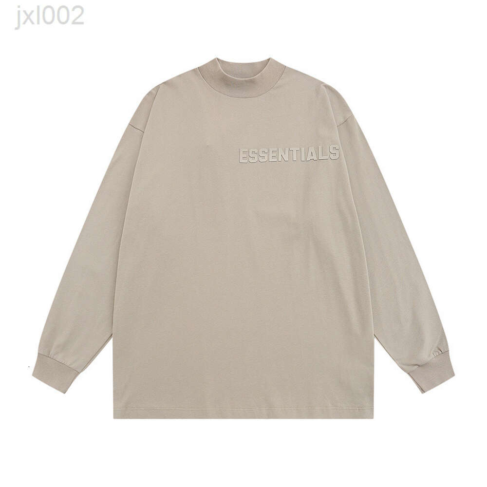 Projektant Esstenials Bluzy 2023 Nowy wysokiej jakości mgła Piękna aksamitna druk High Street Lose T-Shirt Long T-Shirt