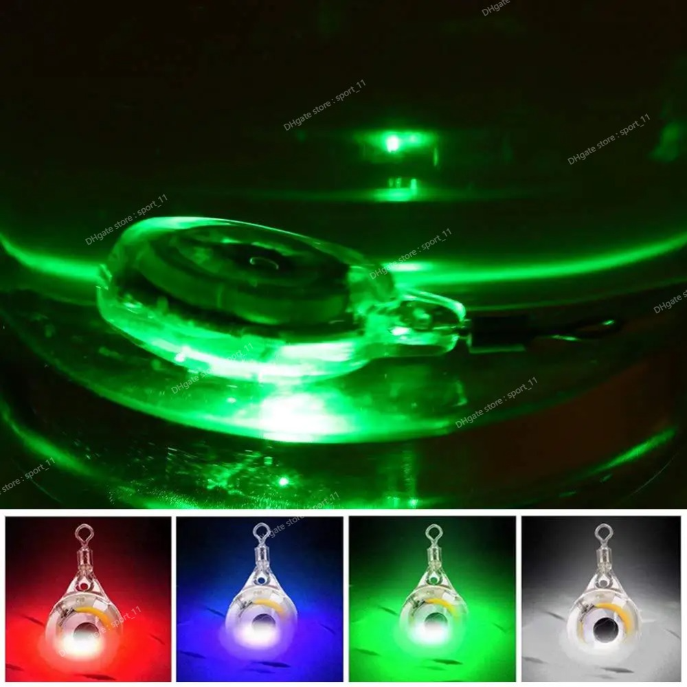 1-Colorido Isca De Pesca Armadilha Luz LED Gota Profunda Olho Subaquático Isca De Lula Lâmpada Luminosa Atraindo Acessórios De Pesca Iscas De Pesca