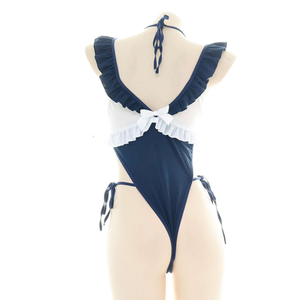 Ani Anime Maid Girl Student Cat Paw Bodysuit Swimsuit Costume Women Ruffle Lingerie Pamas Cosplay