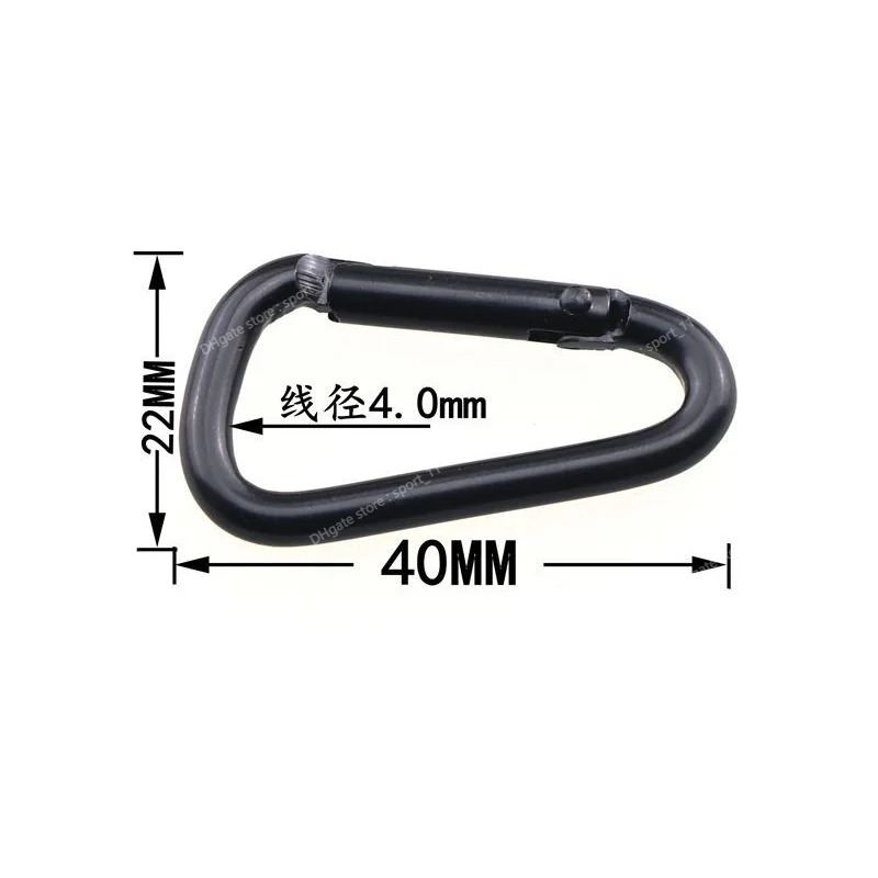 10-teiliges Aluminium-Karabiner-Clip-D-förmiges Karabiner-Set, Mini-Feder-Karabinerhaken für Camping, Reisen, Wandern, Schlüsselanhänger, Schlüsselanhänger, 4 cm, Camping, Wandern, Klettern, Zubehör