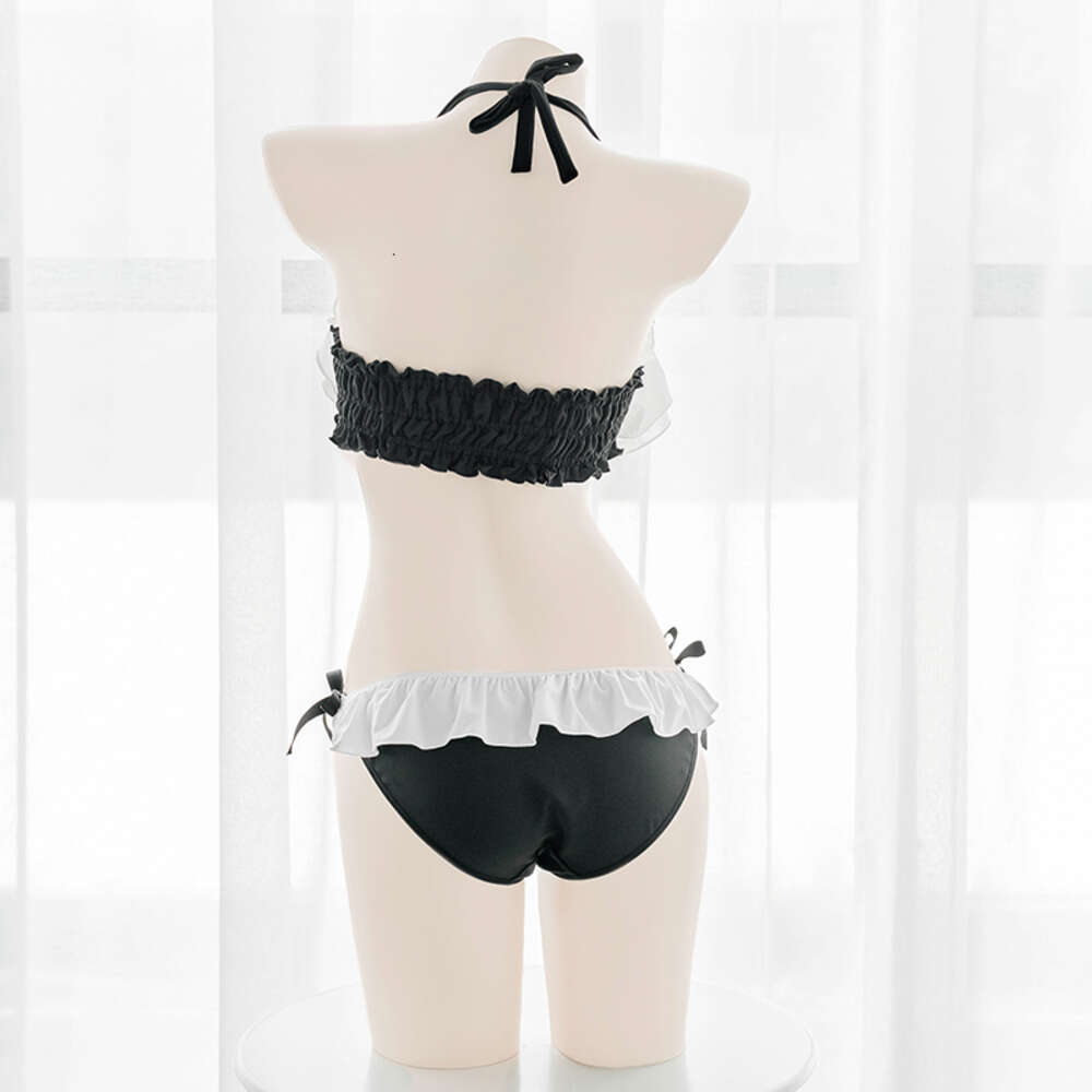 Ani Anime Lolita Girl Beach Bikini Swimsuit Costume Women Kawaii Sexy Chiffon Ruffle Pamas Unifrom Lingerie Cosplay cosplay