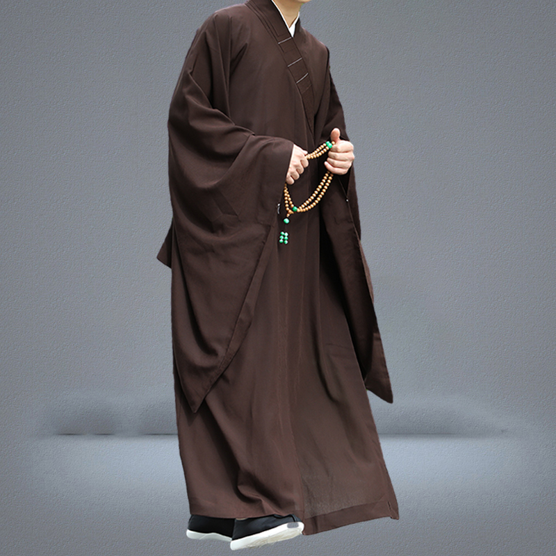 Zen Buddhist Robe Lay Monk Meditation Gown Monk Training Uniform Suit Lay Buddhist clothes set Buddhism Robe appliance6690792