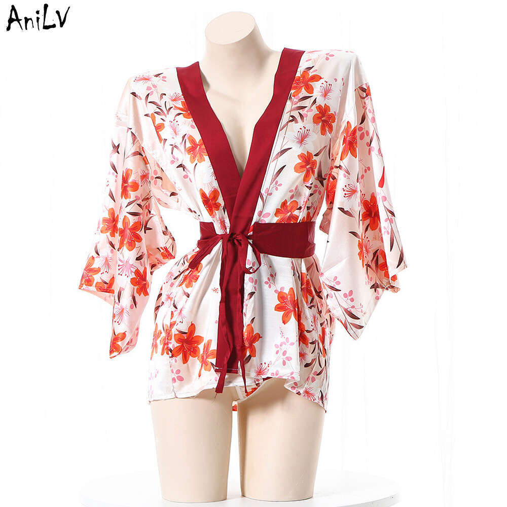 Ani Japanese Kimono Night Rope Uniform Women Flower Bathrobe Pamas Costumes Cosplay Cosplay