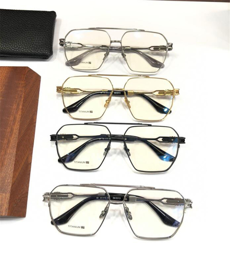 Occhiali ottici quadrati dal nuovo design alla moda 5313 squisita montatura in metallo forma retrò stile punk lenti trasparenti occhiali di alta qualità