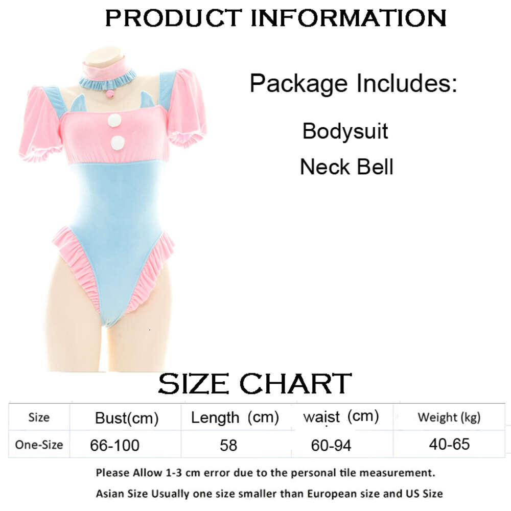 Animie anime kawaii girl lolita pokojówka bodysuit kostium kąpielowy Kobiety Kobiety gorący student Student Pink Blue Pamas bieliznę cosplay unifrom cosplay