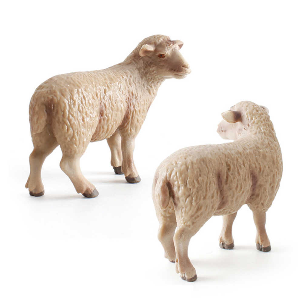 Gesimuleerde dierentuin schapenmodel boerderij dieren actie figuur kinderen kinderen poppen figurine collectie speelgoed cadeau home decor