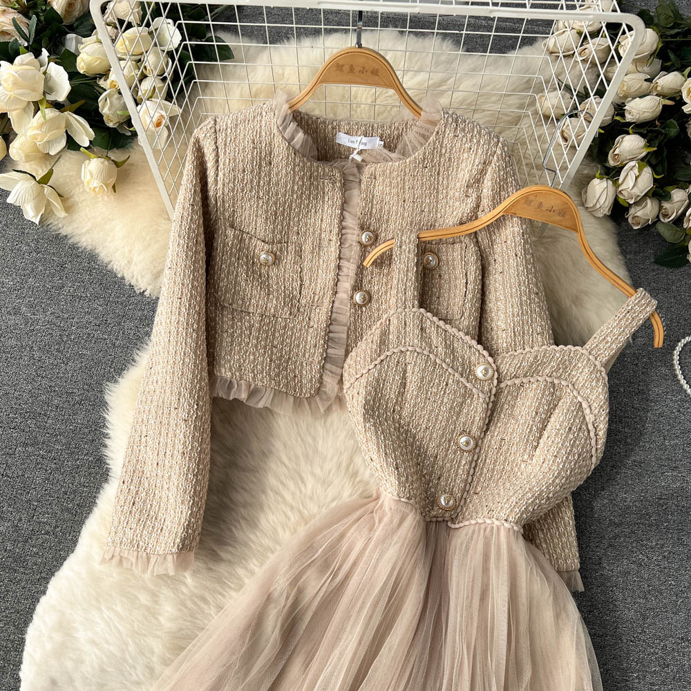 2023 Two Piece Dress Spring Autumn Elegant Set Overalls Dress Women Bow Collar White Shirt Top Irregular Flower Print V-Neck Vest Dress