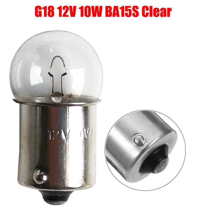 NIEUW G18 CAR BOLB Deurverlichting 5W/10W 12V/24V 10W BA15S BAY15D DUIDE RECAR CXternal Lights Side Turn Signals Auto Halogeenlamp