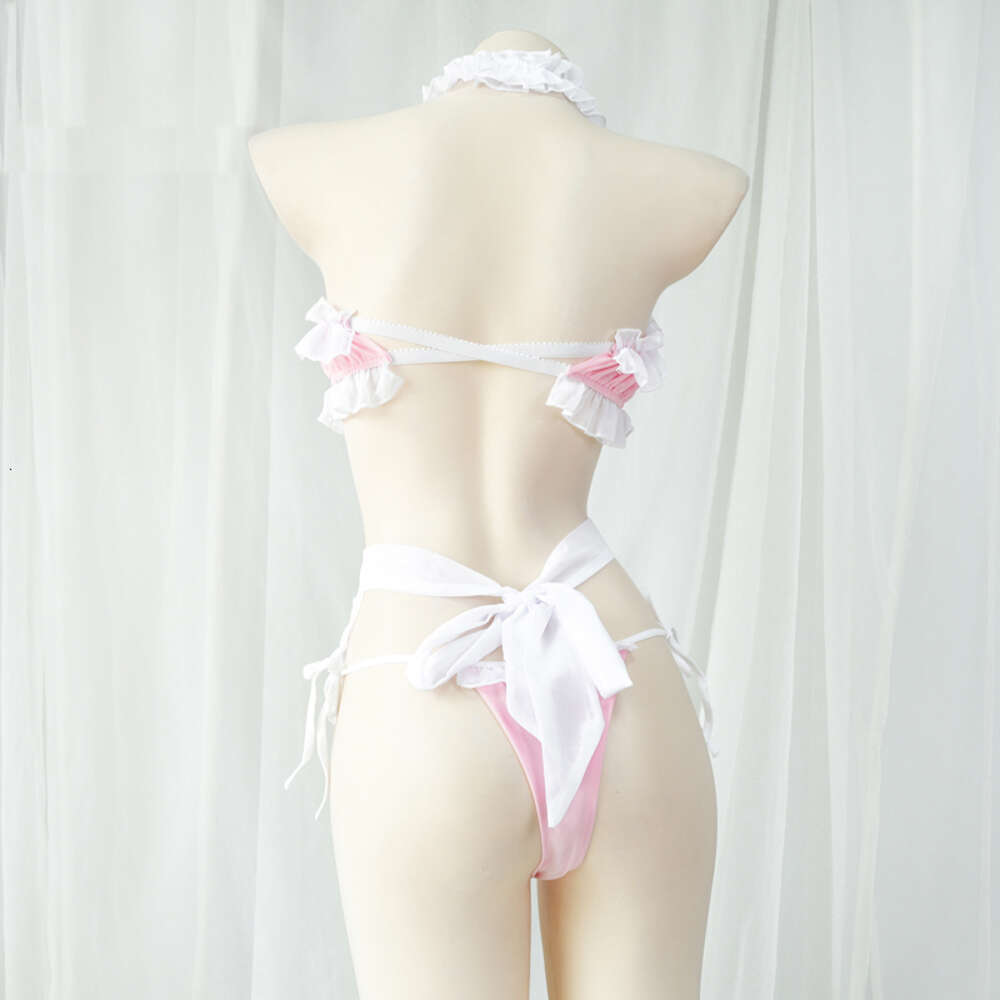 Ani Anime Kawaii Girl Cute Pink Maid Unifrom Fiesta EN LA Piscina traje de baño mujeres Pamas trajes disfraces Cosplay
