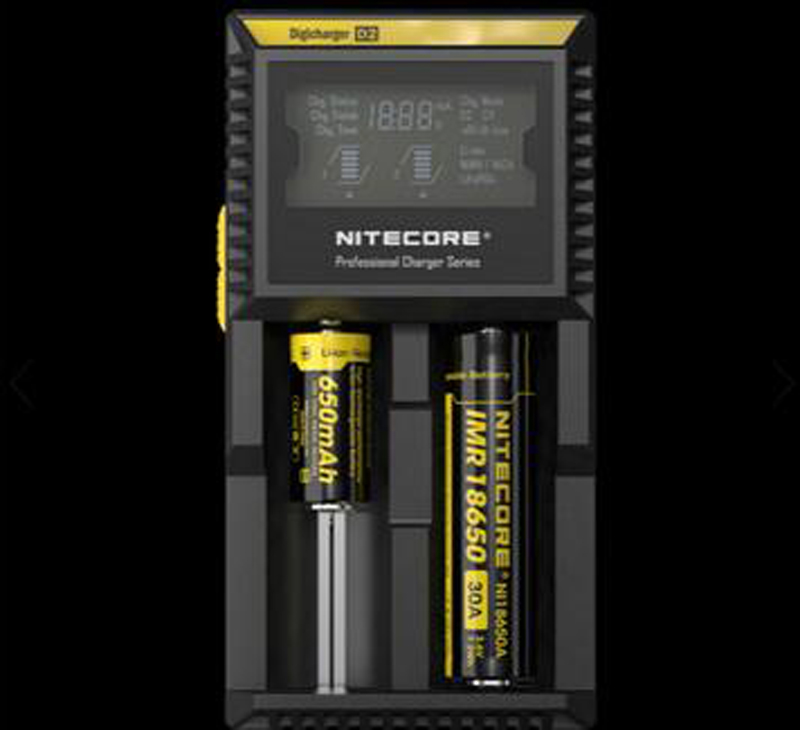 Аутентичный Nitecore D2 зарядное устройство Digicharger ЖК-дисплей аккумулятор интеллект 2 двойные слоты Зарядка для IMR 16340 18650 14500 26650 18350 Универсальный литий-ионный аккумулятор против UM2 Q2