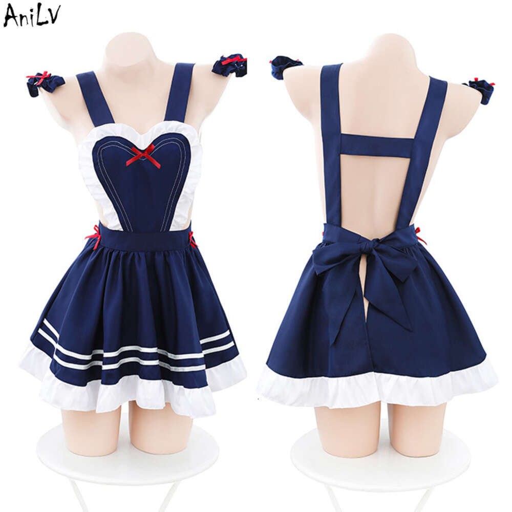 Ani Anime étudiant fille amour marin robe de chambre uniforme femmes marine tablier chemise de nuit tenues Costumes Cosplay cosplay