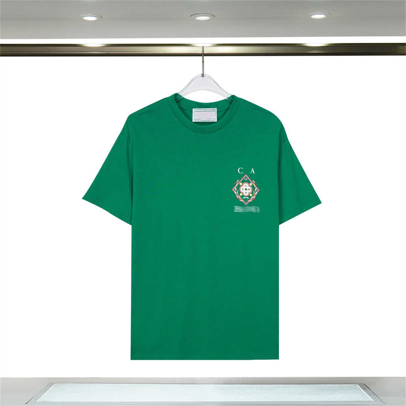 デザイナーの新しいレターAMM印刷された細かい綿ダブルヤーンラウンドネックTNシャツ男性とレディース-XXXL