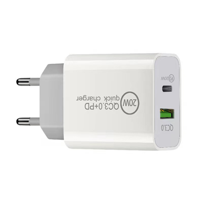 Universal 2.4A USB C -laddare Dual Ports Typ C PD EU US Wall Charger Power Adapters för iPhone 14 Plus X Xs Max 12 13 15 Pro Samsung Tablet PC Android -telefon