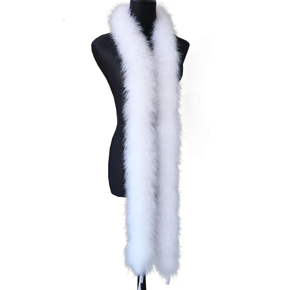 2 meters/stks Turkije Marabou Feather Boa Geverfd Kleurrijke Pluizige Zachte Sjaal Sjaal Stage Party Rok Decoratie Accessoire 50 Gram