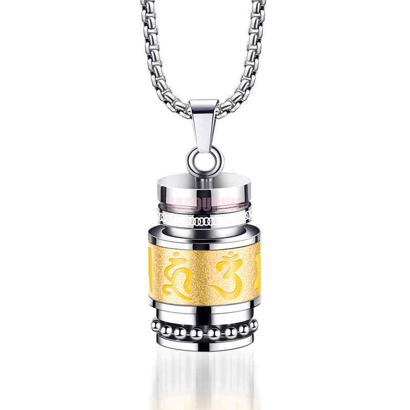 Collana con pendente in acciaio inossidabile fumatori in oro argento Collana con ciondolo in acciaio inossidabile mini sigillo portatile Contenitore tabacco da fiuto Pillola Spice Miller Custodia tabacco Pillola Stash Box Holder DHL