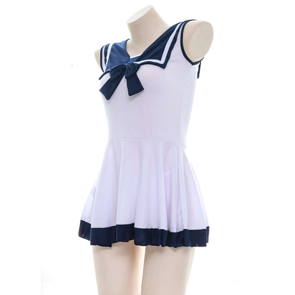 Ani Anime Girl Navy Sailor Dress SwimysuitユニフォームコスチュームサマーJK学生ビーチ水着プールパーティーコスプレ服コスプレ