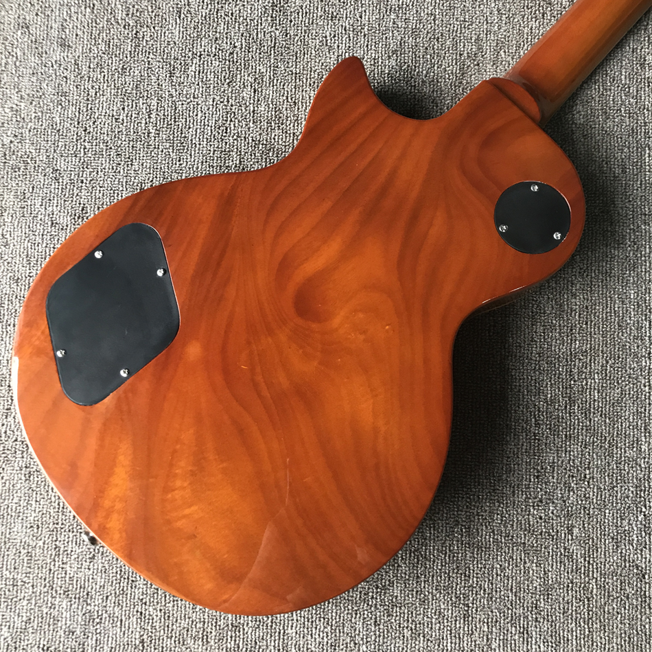 Custom Shop, fabriqué en Chine, guitare électrique de haute qualité, guitare jaune, matériel chromé, manche monobloc, pont Tune-o-Matic, livraison gratuite