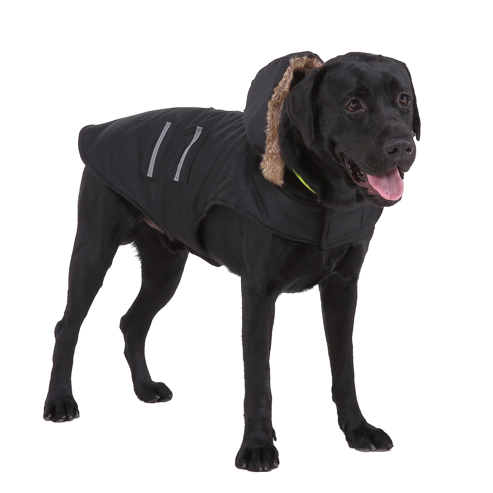 Reflektierende Streifen für Jacke, Kostüm, Hund, Winter, Schneeanzug, Hundekleidung, Winter-Outfits, Kleidung, Hundekleidung, Haustier-Partykleidung, Schwarz