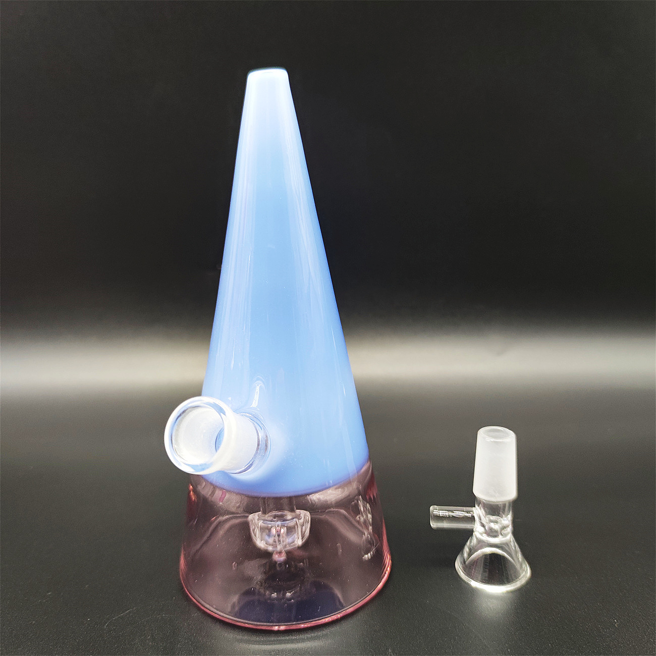 2023 Heady Bong Glasbongs Mini Cute Girly Bong Creme Blau Pink Multicolor 14,4 mm Stecker Joint Handgemachte Bubbler Wasserpfeife