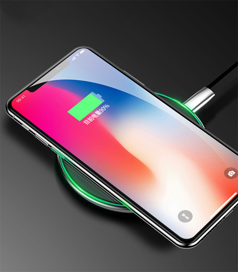 Ny 10W Metal Fast Charging Wireless GY68 Charger Adapter för iPhone 11 12 13 14 QI Trådlös laddningsplatta Ultrademsladdningsmottagare för Galaxy S9 S8 Plus mobiltelefon