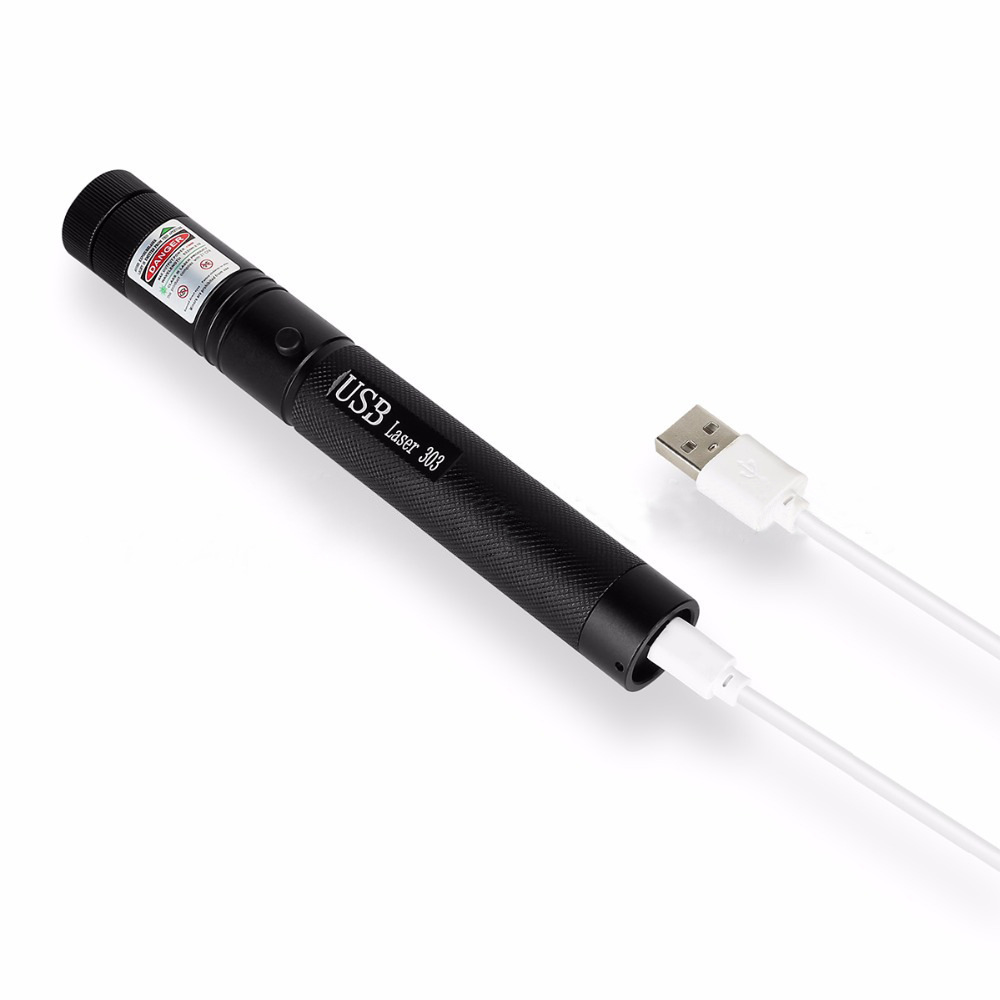 Lazer Pointer USB Şarj 303 Yüksek Güç 5 MW Nokta Yeşil Kırmızı Mor Lazer Kalem Tek Nokta Yıldızlı Yanan Lazer Yüksek Kalite