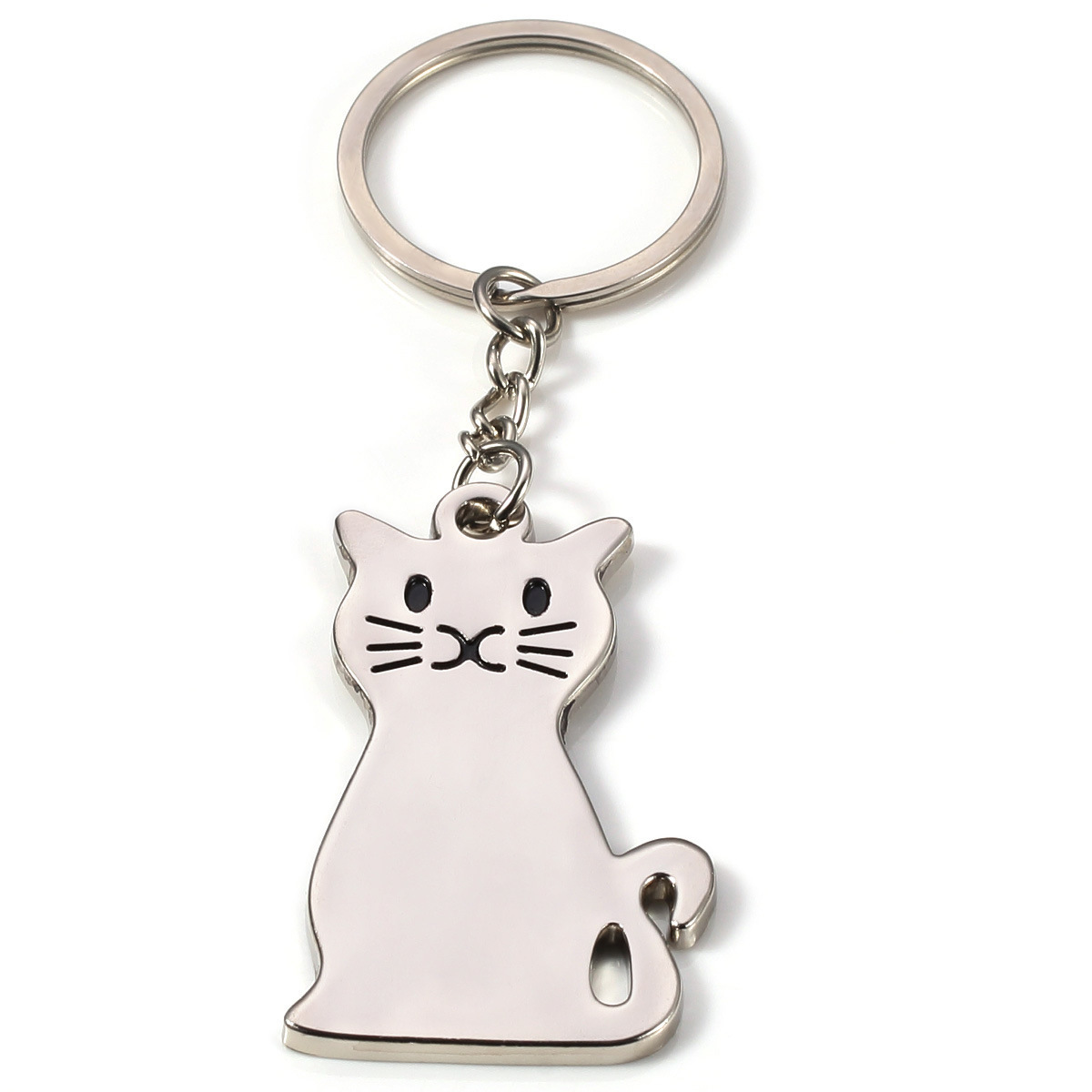 Nouveau modèle créatif de mode chat porte-clés porte-clés populaire porte-clés en métal cadeau dh811