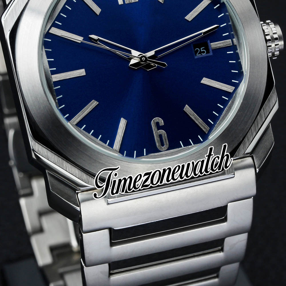 HSF Octo Solotempo Finissimo 102856 Automatik Herrenuhr Blaues Ziffernblatt Edelstahlarmband 42mm Herren Neu Uhren TWBV Timezonewatch Z03