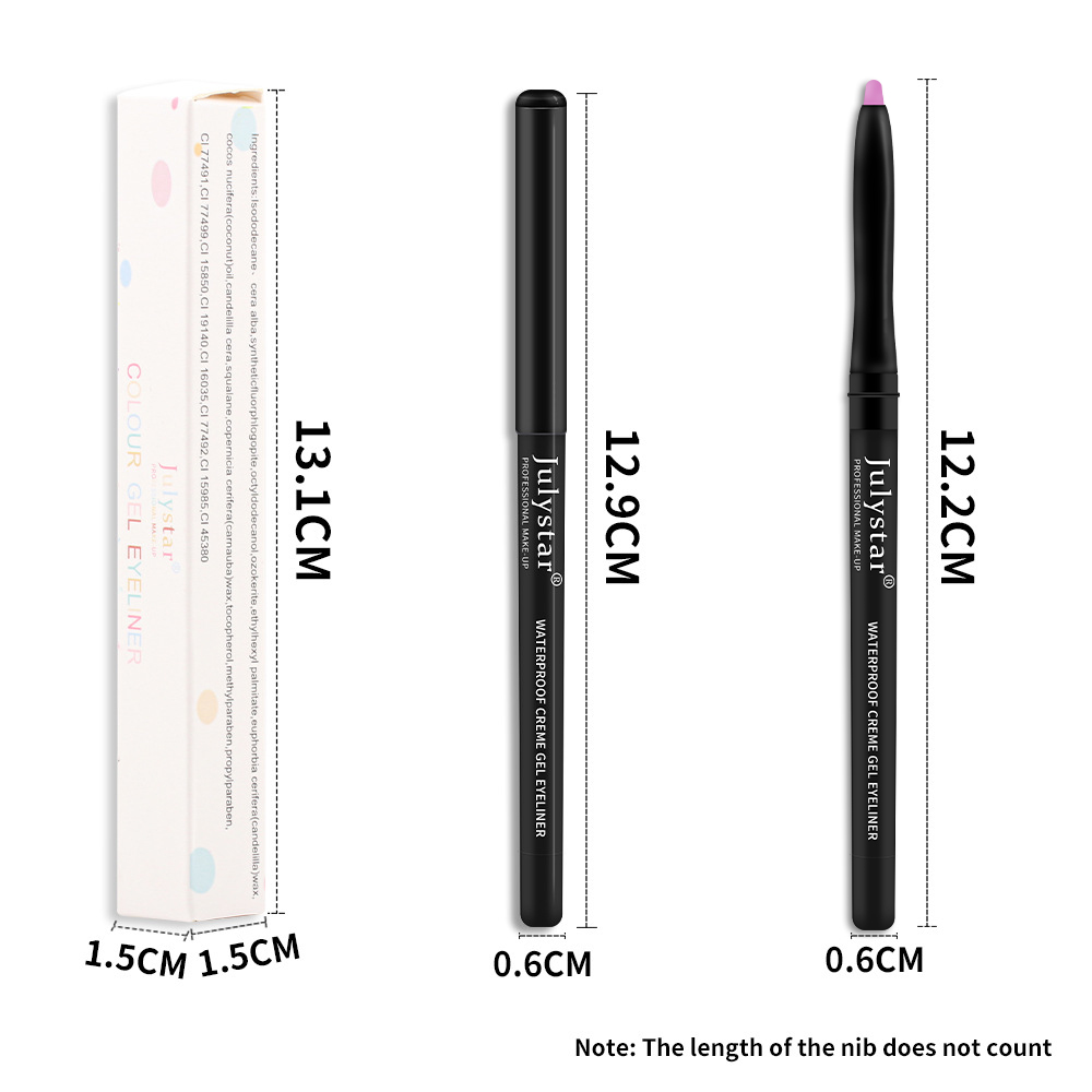 Julystar 2023 New Arrive High Quality Rare Beauty Eyeliner Pencil Lasting Color Glue Waterproof And Not Easy To Smudge White Eyeliner Wholesale