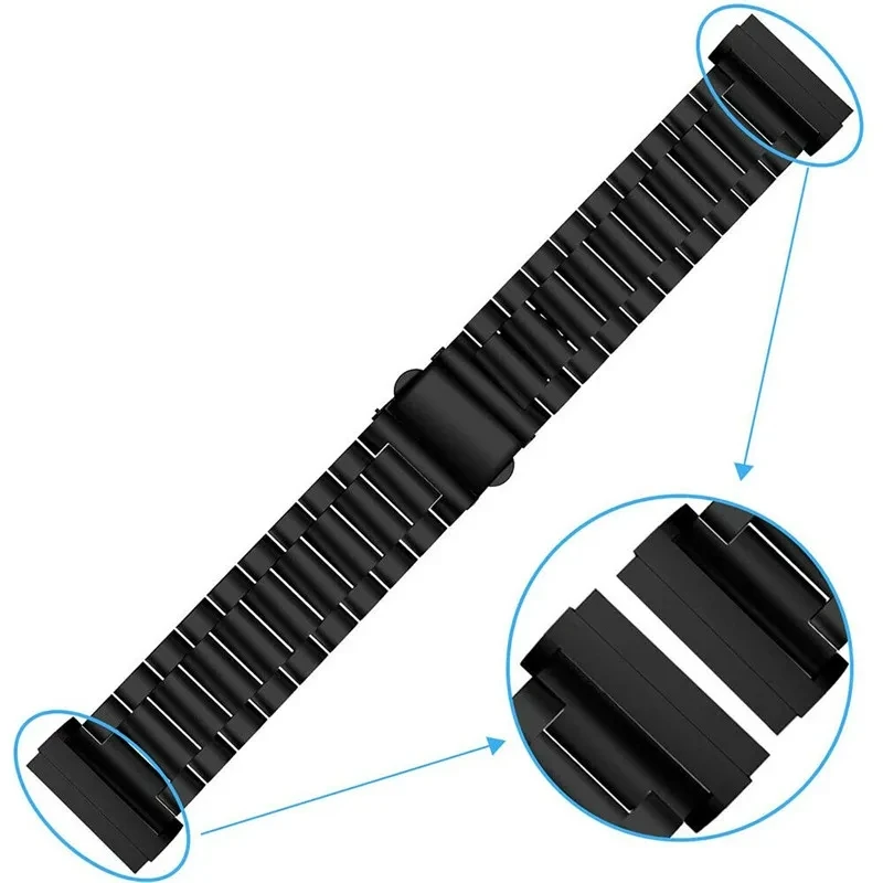 Bracelet en métal et acier inoxydable pour Fitbit versa3/4 Bend Classic