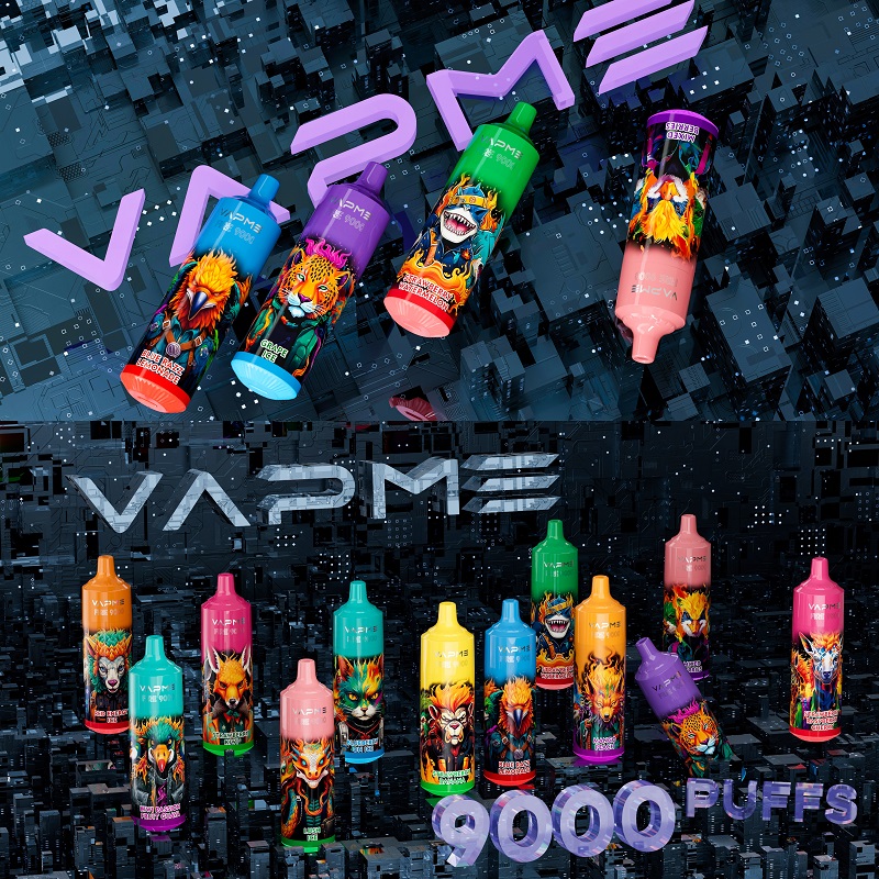 新しいオリジナル100％Vapme Puff 9000使い捨てベイプペンポッドデバイスパフ9K充電式Eタバコvs Randm 8000 Sidia 7000 Puffs 10000 Randm Tornado 9k 10k