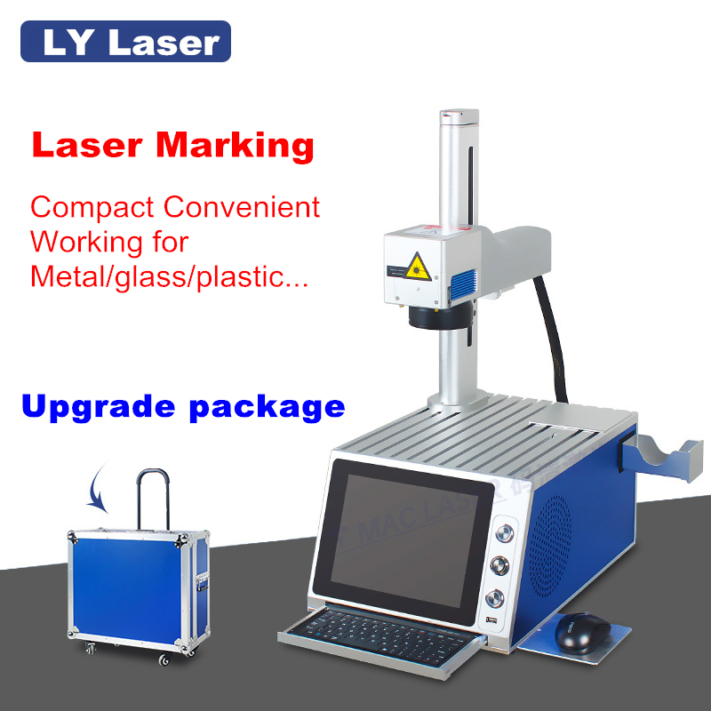 LY Desktop mini Fiber Laser Marking Machine 20W 30W Metal Engraving Machine for PVC Plastic Stainless Steel Cartoon Package