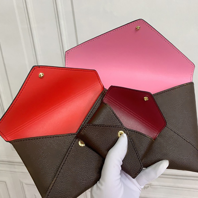 Tasarımcılar cüzdan kadın uzun cüzdan moda 3 parçalı çanta kahverengi çiçek hasp çantalar kadın cüzdanlar kutu