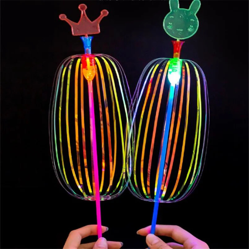 Autres fournitures de fête d'événement arc-en-ciel magique bâton baguette LED bulle fleur coloré jouet lumineux clignotant enfants jouets anniversaire mariage 231101