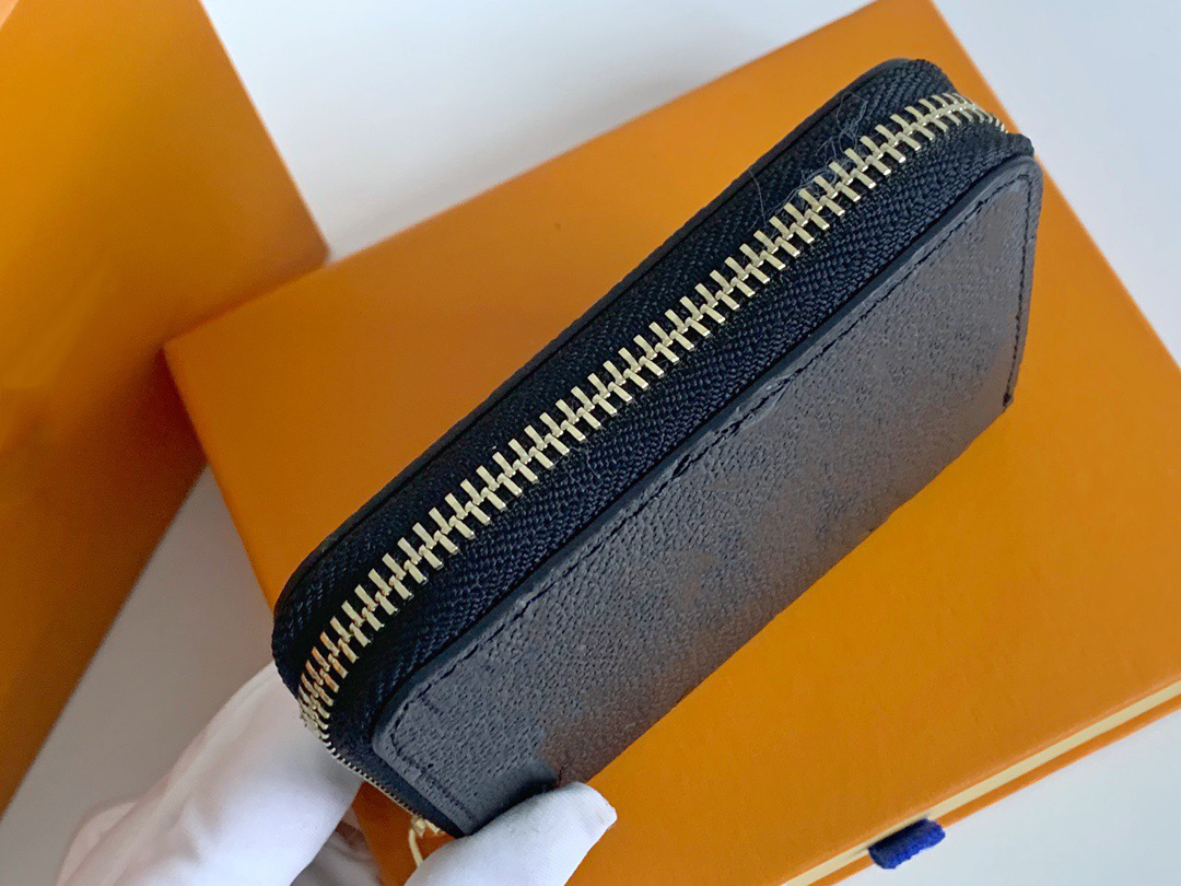 高品質の高級デザイナー財布ファッションモノグラム財布革財布のエンボスクレジットカードホルダートートコイン財布付きダストバッグ