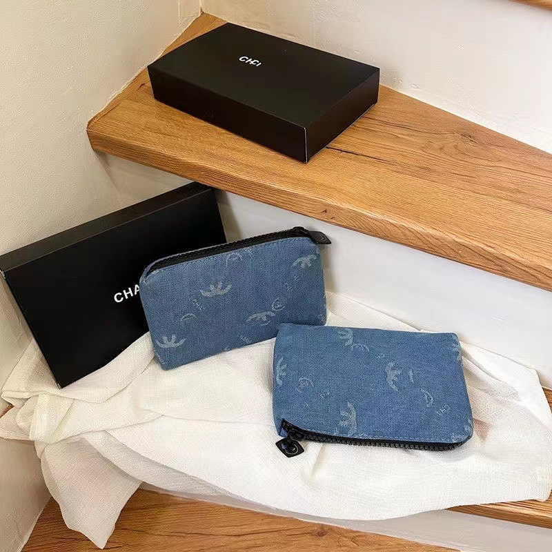 Designer Portable Denim Small Makeup Bag Cosmetics Lipstick Storage Bag Special Travel Desktop Storage Bag Cabinet Presents