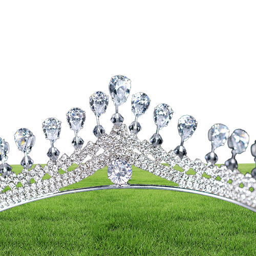 Parlak parti tiara berrak kristaller Avusturyalı Kral Kraliçe Kraliyet Düğün Gelin Taçları Kostüm Art Deco Prenses Performans Tiaras Head8590808