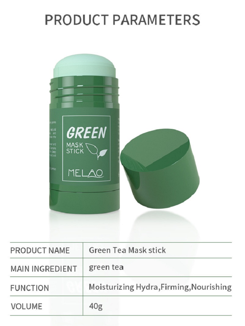 Mererke_pretty Green Tea Clay Face Mask Stick Oil Control 40g Mererke