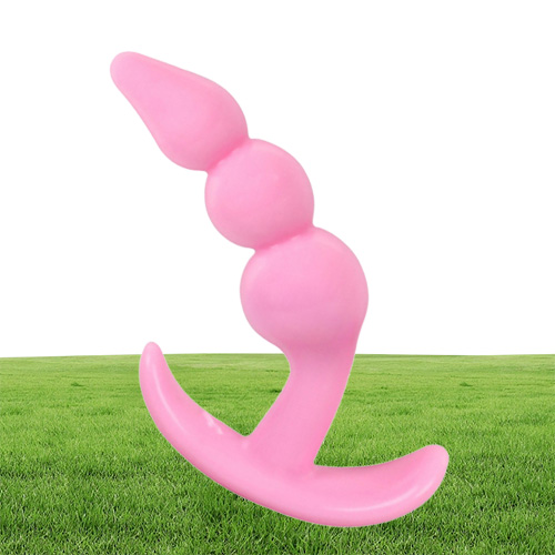 Nuevo tapón de tope gelatina rosa anal toys masajeador de piel real