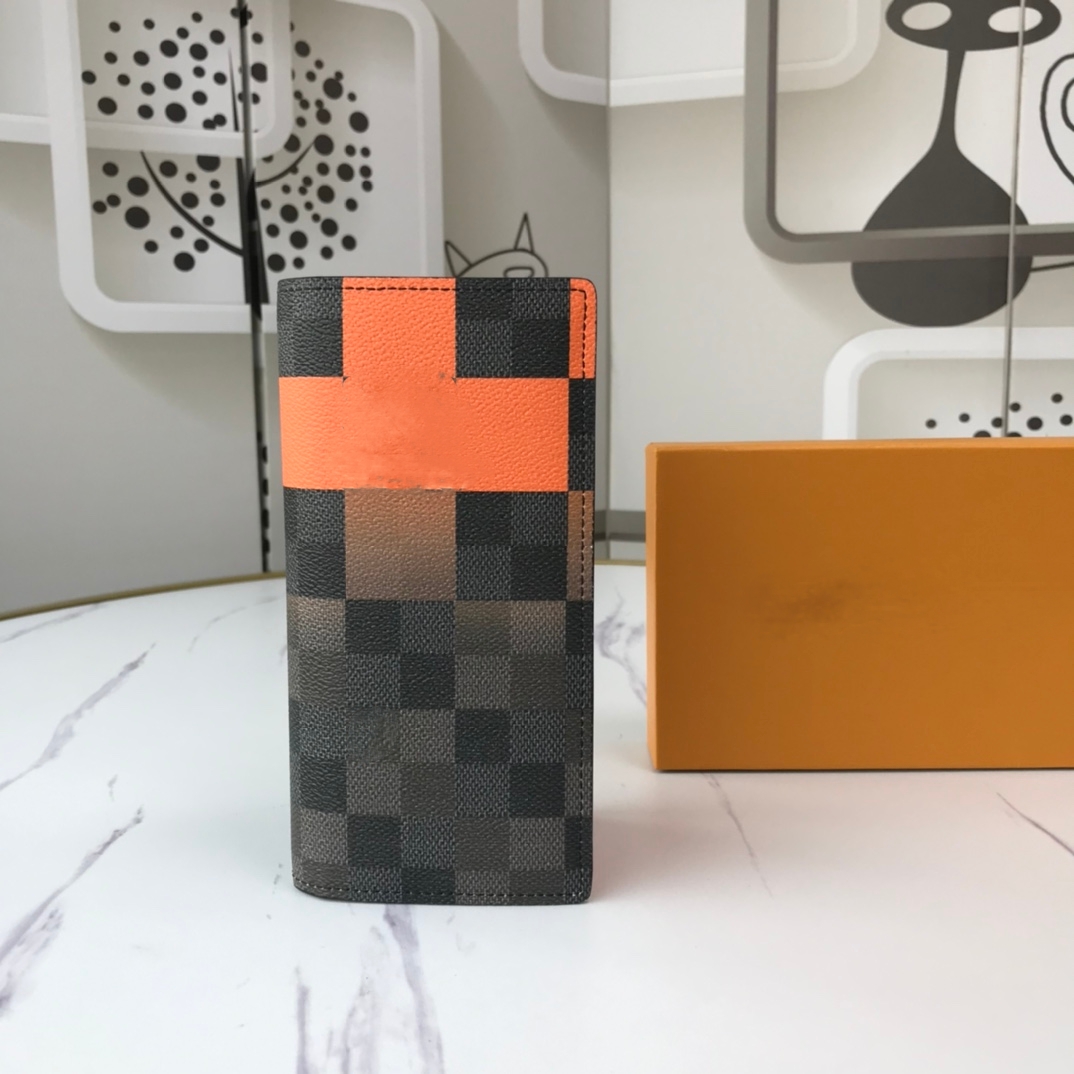 Designer stor checkerboard plånböcker Mäns korta plånbok myntväska kostym Klipp Kreditkortshållare Färg Blockering Damier Graphite Unisex Clutch Bags Pocket