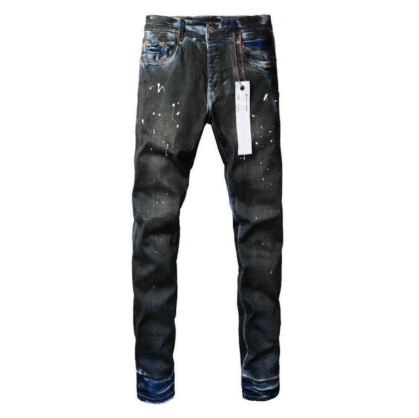 Designer Jeans Mens denim Print Pants Fashion Holes Trouser US Size 28-40 Hip Hop Estressed Zipper Byxor för Male 2023